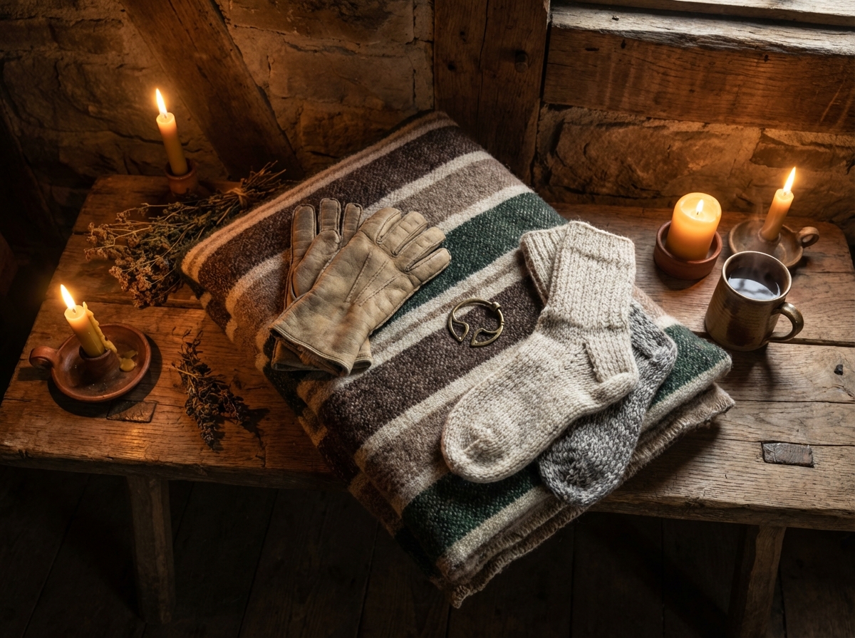 Wolldecken, Lammfell und warme Geschenke für die dunkle Jahreszeit