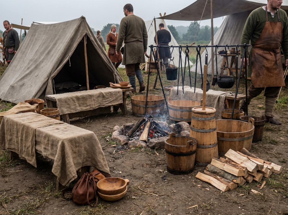 Böttcherwaren für Mittelaltermarkt, Heerlager und Reenactment