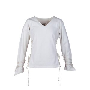 Market-Medieval Blouse Aila Laced natural white size L