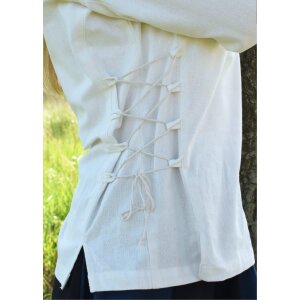 Market-Medieval Blouse Aila Laced natural white size L