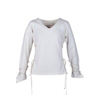 Market-Medieval Blouse Aila Laced natural white size L