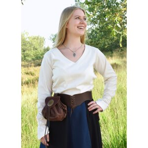 Market-Medieval Blouse Aila Laced natural white size XXL