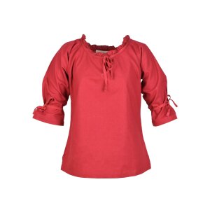 Market-Medieval Blouse Birga 3/4 arm red size M