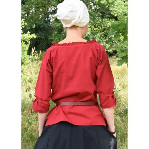 Market-Medieval Blouse Birga 3/4 arm red size M