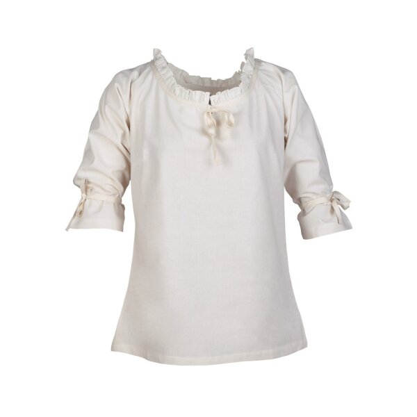 Market-Medieval Blouse Birga 3/4 arm natural white size S