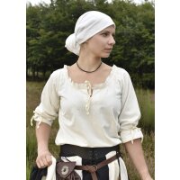Market-Medieval Blouse Birga 3/4 arm natural white size XL