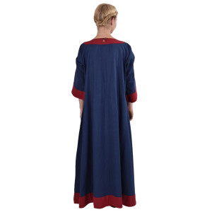 Germanic dress Gudrun blue/red size S