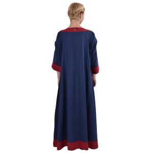 Germanisches Kleid Gudrun Blau/Rot Größe M