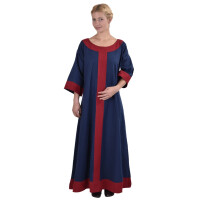 Germanisches Kleid Gudrun Blau/Rot Größe M