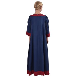 Germanisches Kleid Gudrun Blau/Rot Größe L