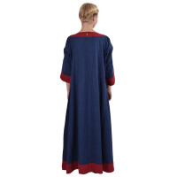 Germanisches Kleid Gudrun Blau/Rot Größe L