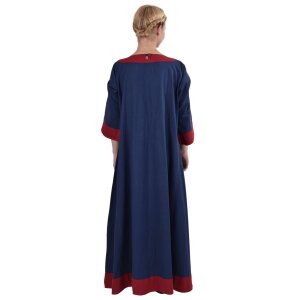 Germanisches Kleid Gudrun Blau/Rot Größe XL