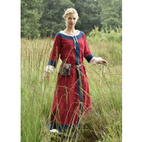 Germanisches Kleid Gudrun Rot/Blau Größe M