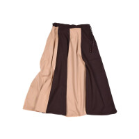 Market-medieval skirt or pirate skirt dark brown/light brown size S/M