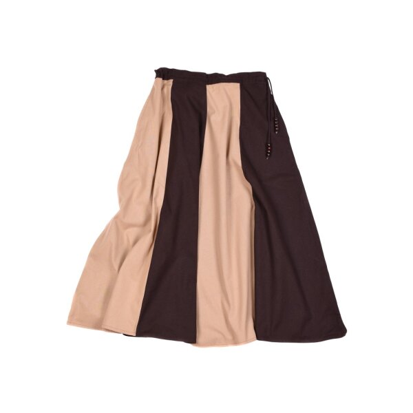 Market-medieval skirt or pirate skirt dark brown/light brown size L/XL
