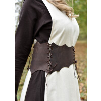 Market medieval bodice belt laced leather brown size XS