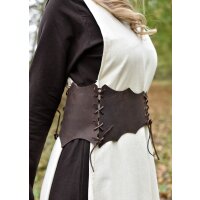 Market medieval bodice belt laced leather brown size M