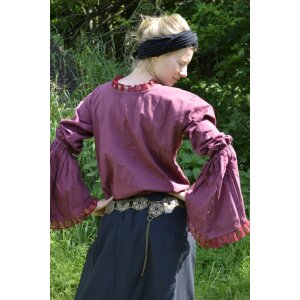 Market-Medieval blouse wine red size M