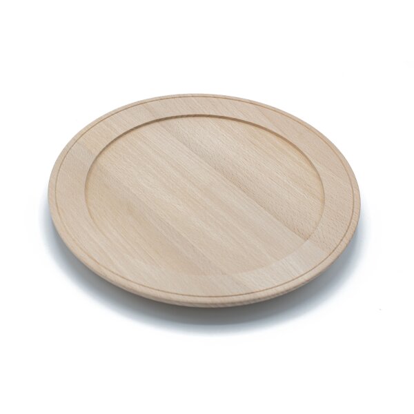 Flate wooden plate of beech