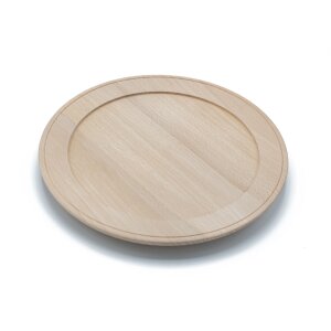 Flate wooden plate of beech