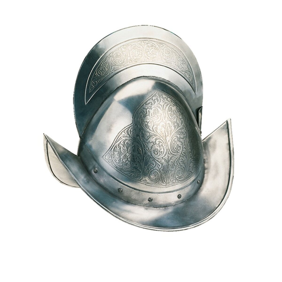 Casque Morion espagnol, gravé, Marto