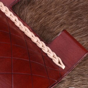 Medieval leather bag, 14th century, var. Colours
