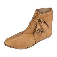 Mittelalter Schuhe Typ London einfach genagelte Sohle Naturbraun 38