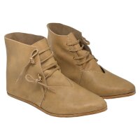 Mittelalter Schuhe Typ London einfach genagelte Sohle Naturbraun 39