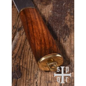 Wikinger-Messer aus Damaststahl mit Holzgriff
