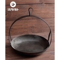 Medieval Hanging pan with hook, hand-forged steel