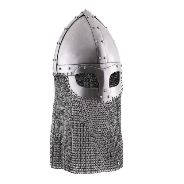 Vendel Period spectical helmet with chainmail aventail, battle-ready L