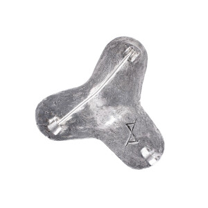 Viking Trefoil-Shaped Cloak Ornament Värnamo silver