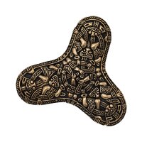 Viking Trefoil-Shaped Cloak Ornament Kaupang, Oseberg-style bronze