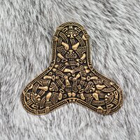 Viking Trefoil-Shaped Cloak Ornament Kaupang, Oseberg-style bronze