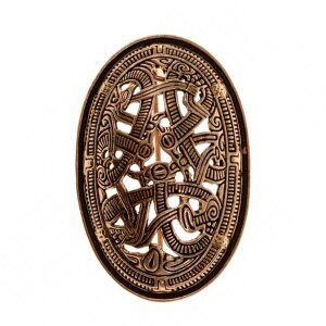 Viking Oval Brooch Morberg in Jelling Style bronze