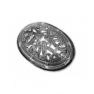 Viking Oval Brooch Morberg in Jelling Style bronze