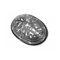 Viking Oval Brooch Morberg in Jelling Style silver