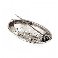 Viking Oval Brooch Morberg in Jelling Style silver