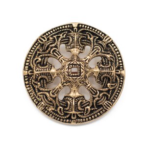 Viking Disc Fibula Troendelag in Borre Style bronze