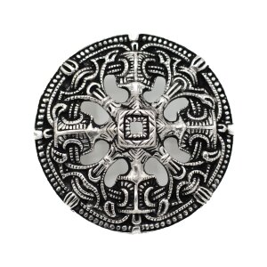 Viking Disc Fibula Troendelag in Borre Style silver