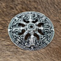 Viking Disc Fibula Troendelag in Borre Style silver