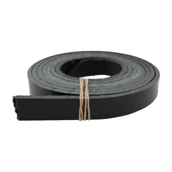 straps for belts vegetal cow leather black 20mm