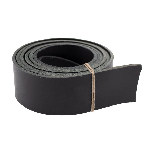 straps for belts vegetal cow leather black 50mm