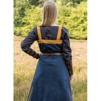 Wikinger Überkleid mit Stickerei im Jellingstil Blau / Gelb XL