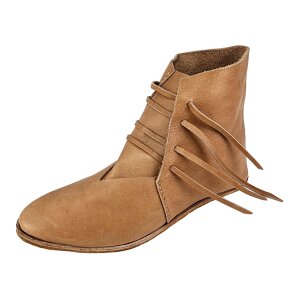 Half-Boots laced with nailed sole  natural brown 37