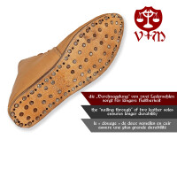 Half-Boots laced with nailed sole natural brown 39