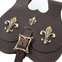 Medieval Kidney Bag with Fleur de Lys Fittings