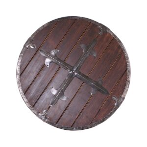 Wooden Round Shield with Steel Fittings