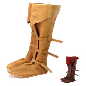 Bucket boots brown with nailed sole 46