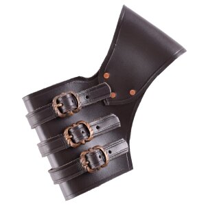 Adjustable brown leather sword holder